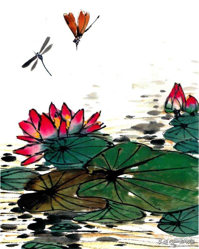 蜻蜓写意国画步骤：如何画一幅蜻蜓的写意国画