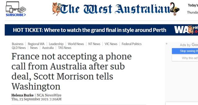 莫里森回应尝试与马克龙通话：澳法关系再度备受关注